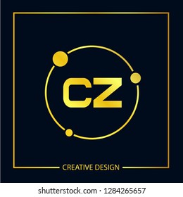 Initial Letter CZ Logo Template Vector Design