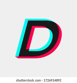 initial letter D with 3D effect. logo for company and business