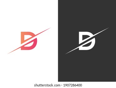 Plantilla de logotipo abstracto de la carta inicial D y concepto de diseño de logotipo abstracto de la gama D