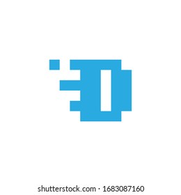 initial letter d abstract square concept logo