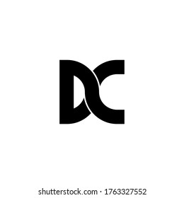 initial letter D and C, DC, CD logo, monogram flat style design template