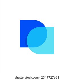 initial letter d c finance logo design
