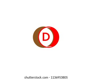 Initial Letter D Circle Icon Vector Logo Template Illustration Design