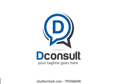 Initial Letter D Consulting Agency Logo Design