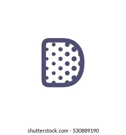 Initial Letter D Dot Vector Logo Design