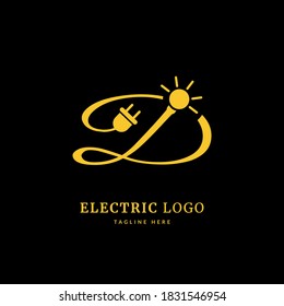 Initial letter D, Electricity Logo and icon Vector design Template. Power Energy Logo Design Element for company and business.