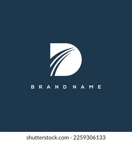 Initial letter D financial Logo Vector Template