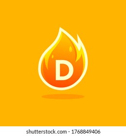 letra inicial D icono de diseño logotipo