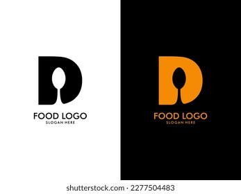 Initial Letter D Food Logo, food logo vector