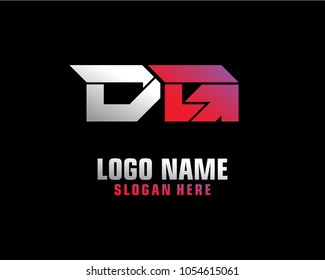 Initial letter D G logo template vector
