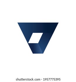 initial letter D geometry logo or icon. EPS 10