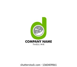 Initial Letter D Golf Icon Logo Design Element