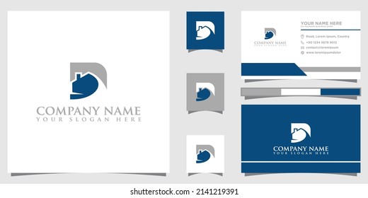 Initial Letter D House Logo Design Stock Vector (Royalty Free ...