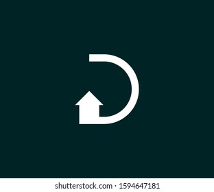 Initial Letter d House Real Estate Logo Design
