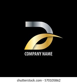 Initial Letter D Isolated Swoosh Logo