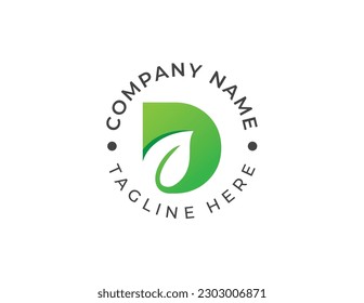 initial Letter D leaf Nature Logo Concept icon sign symbol Element Design. Organic, Herbal, Natural Products, Health Care, Spa Logotype. Vector illustration template