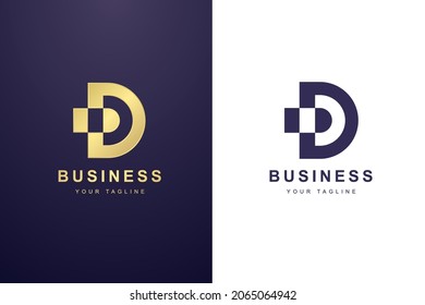 Initial Letter D Logo For Business or Media Company