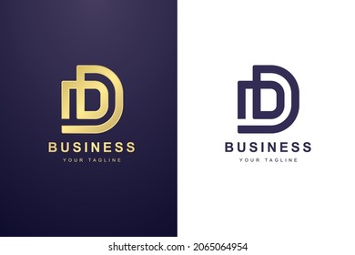 Initial Letter-D-Logo für Unternehmen oder Medienunternehmen
