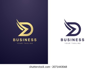 Initial Letter D Logo For Business or Media Company.