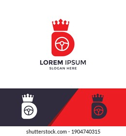 initial letter D logo. car dealer king logo. suitable for your company