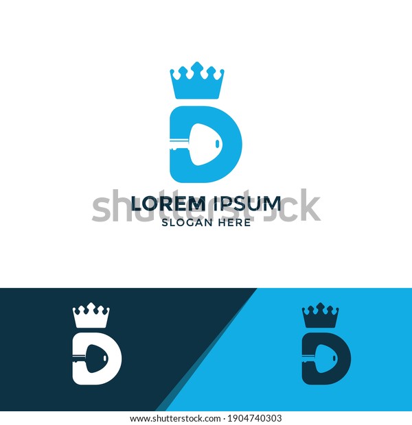 initial letter D logo. car dealer king logo.\
suitable for your\
company