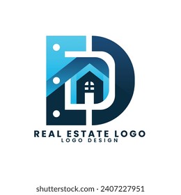 Initial letter d logo concept logo design vector template