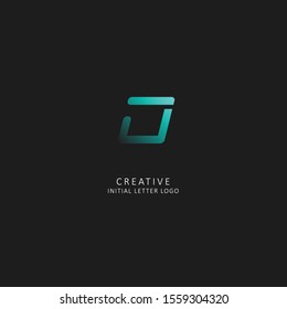 Initial letter d logo with design vector dark concept