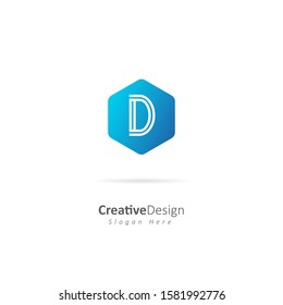 Initial Letter D logo, design vector illustration template, company brand  symbol