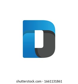 Initial letter D logo design template. Business corporate letter D logo design image