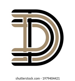 Initial letter D logo design for personal branding and etc