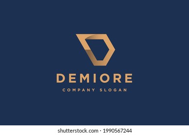 Initial letter D logo design vector illustration.Letter D suitable for business consulting and fashion company logos.