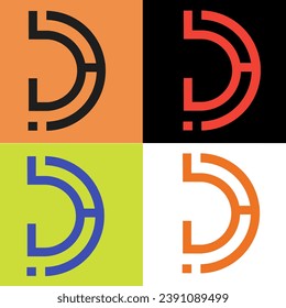 Initial Letter D logo design - D Letter Logo