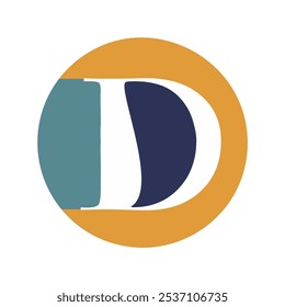 Diseño inicial del logotipo de la letra D. D Diseño de Logo. Símbolo de la letra D.
Letra D. Letra inicial.