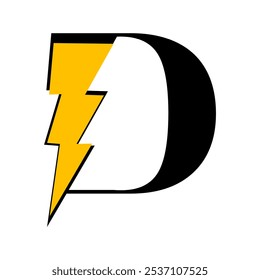 Diseño inicial del logotipo de la letra D. D Diseño de Logo. Símbolo de la letra D.
Letra D. Letra inicial.