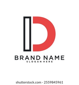 Initial letter D logo design with modern concept
