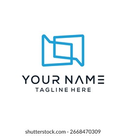 Vector de diseño de íconos de chat digital con logotipo de letra D inicial. Logotipo de Tecnología de chat en línea, ilustración de icono de conversación de píxeles. Negocio, empresa, Educación Charla Chat Logo.