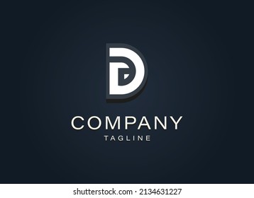 Initial Letter D Logo Geometric Shapes Stock Vector (Royalty Free ...