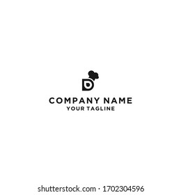 Initial Letter D Logo with hat chef template design