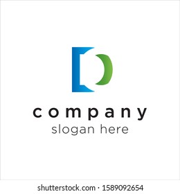 initial letter D logo icon deisgn template elements - vector sign. Business card templates.
