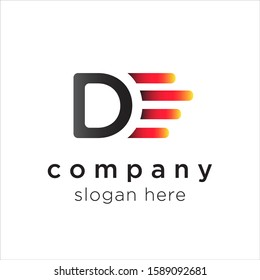 initial letter D logo icon design template elements - vector sign. Business card templates.