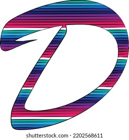 Initial Letter D Logo. letter D isolated on White Background.Flat Vector Logo Design Template