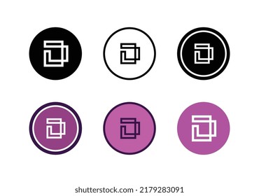 Initial letter D logo set, modern technology concept logo icon