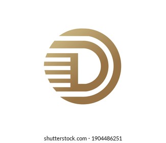 Initial letter D logo template suitable for businesses and product names. This stylish logo design could be used for different purposes for a company, product, service or for all your ideas.