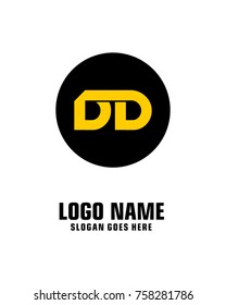 Initial letter D & D logo template vector