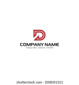 Initial letter D logo vector design template