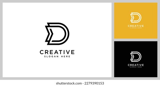 initial letter d logo vector design