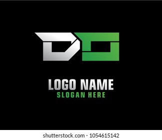 Initial letter D O logo template vector