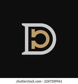 Diseño de plantillas de logotipos de concepto de letras iniciales D Omega