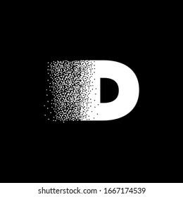 Initial Letter D Particle Effect Logo Design