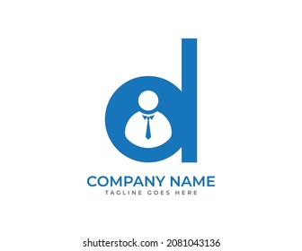 initial letter D People, Human Logo. Businessman Logo Vector illustrations. Vector Logo design for business and consulting company.